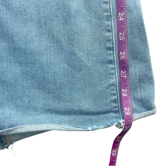 Frame Le Easy Flare Denim Jeans Light Wash Raw Hem Size 32 - Picture 5 of 10